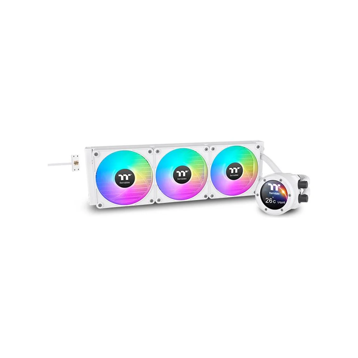 THERMALTAKE TH420 V2 Ultra EX ARGB Sync Snow AIO CPU Liquid Cooler - White - CL-W428-PL14SW-A