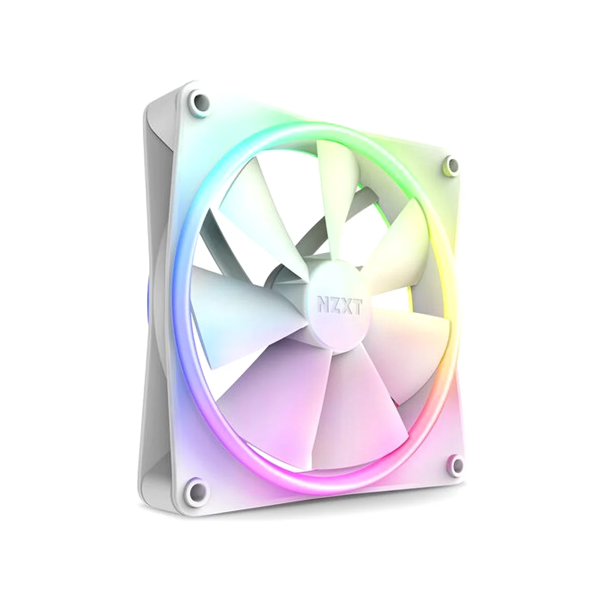 NZXT F140 RGB 140mm Double Pack Fan - White - RF-D14DF-W1 view 4