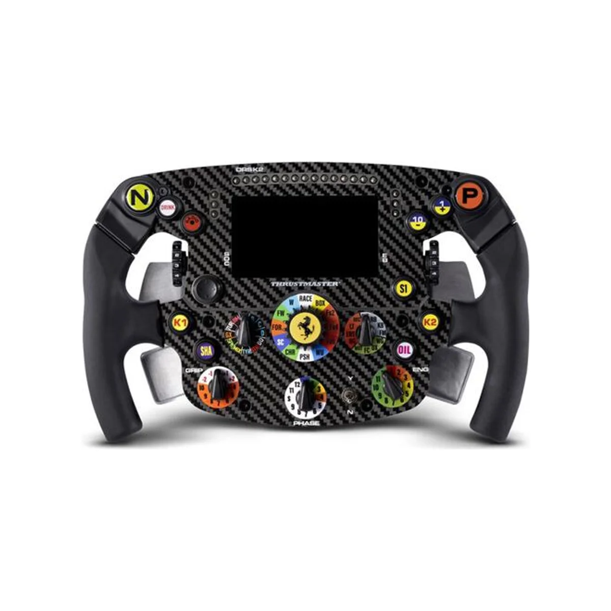 Thrustmaster Formula Ferrari SF1000 Edition Add-On Wheel - Black (3mm Carbon Fiber, 4.3" IPS Display, Aluminum Paddles) - TM-WHL-ADDON-FRRI-SF1000 view 2