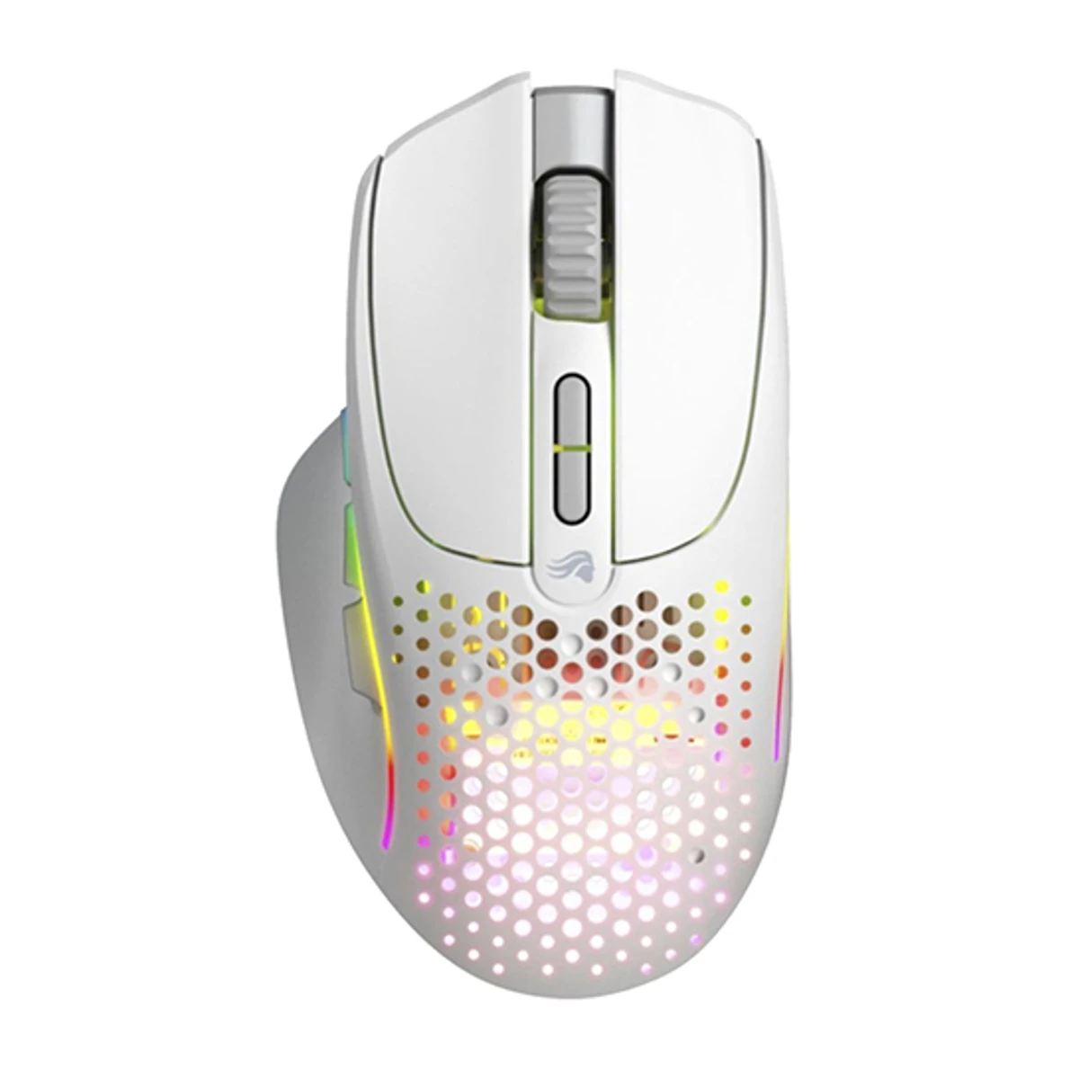 Glorious Model I Ultra Lightweight Wireless Optical Gaming Mouse - Matte White (9 Programmable Buttons, 26000 DPI, RGB) - GLO-MS-IWV2-MW
