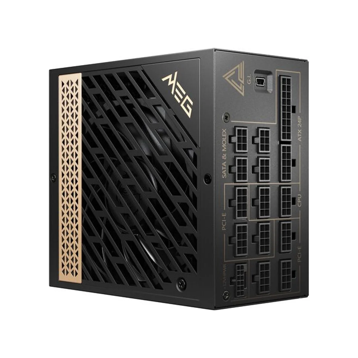 MSI MEG Ai1300P PCIE 5 80 Plus Platinum Modular Power Supply ATX 1300W PCIe 5.0 - 306-7ZP4A18-CE0 view 3