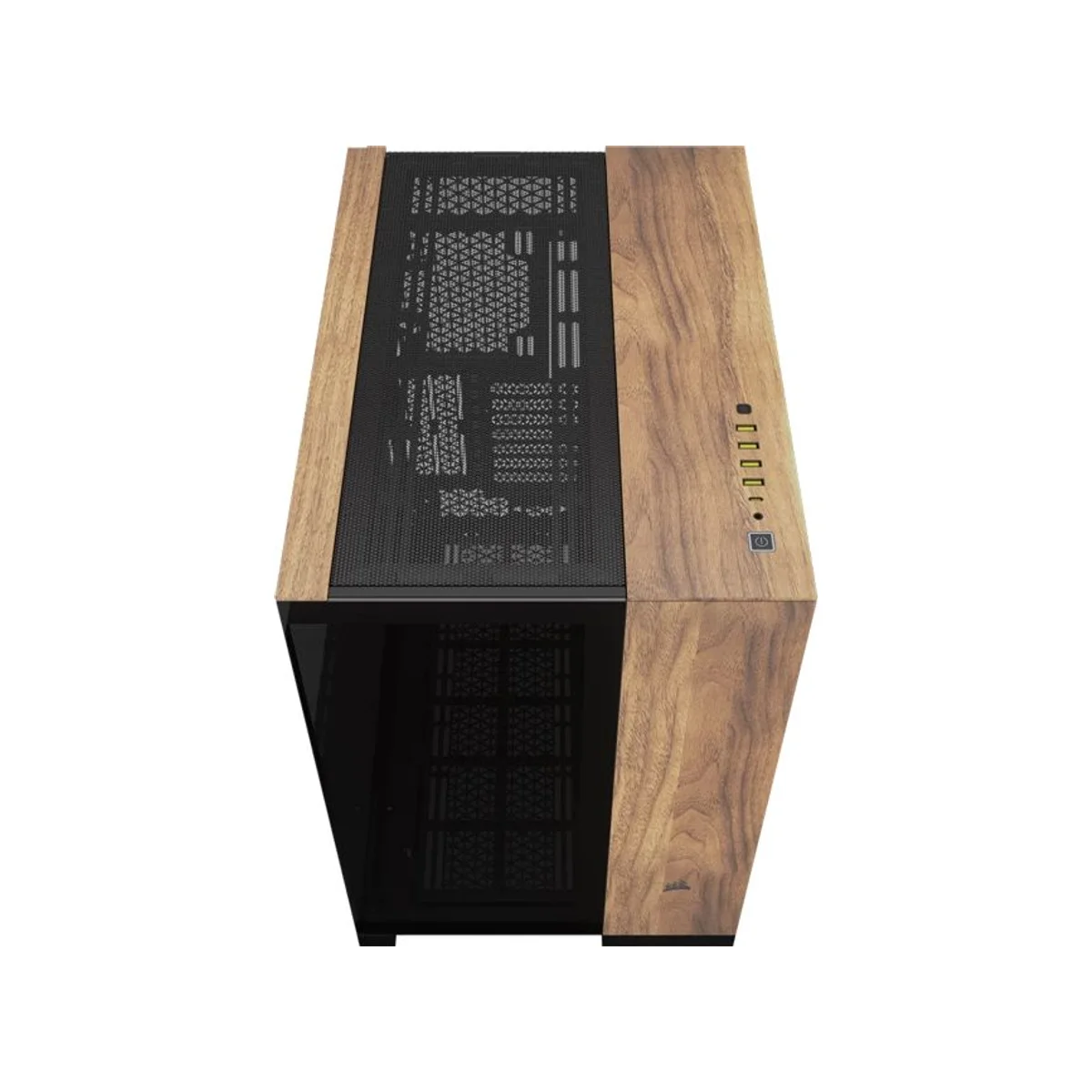 Corsair 6500X Dual-chamber Wood Edition Mid-Tower Gaming Case - Black - CC-9011282-WW view 4