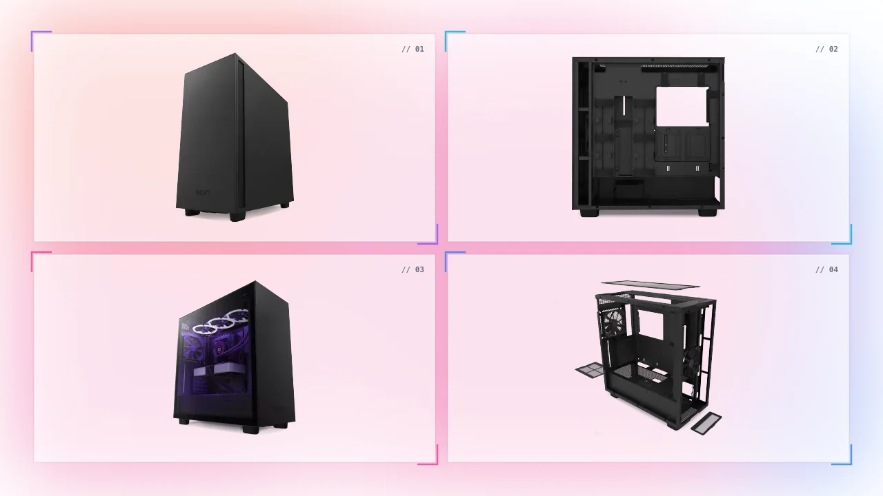 NZXT H7 V1 ATX Mid Tower Gaming Case Black in Oman