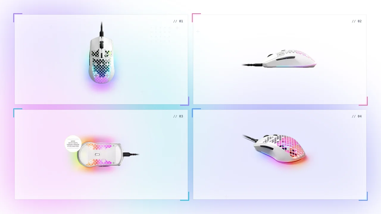 SteelSeries Aerox 3 Snow in Kuwait Buy Wired Optical Mouse
