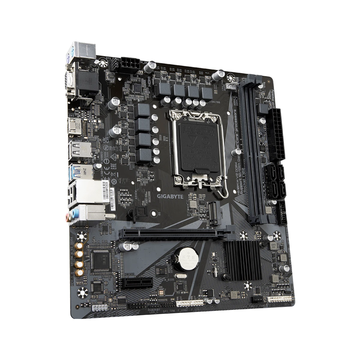 Gigabyte H610M H V2 DDR4 LGA1700 Micro-ATX Motherboard - H610M-H-V2-DDR4 view 3