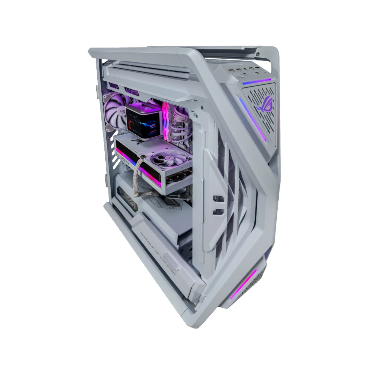 Gaming PC White Titan (Ryzen 9 9950X3D, 32 GB DDR5 RAM, RTX 5080 16GB GPU) - Powered by ASUS view 3