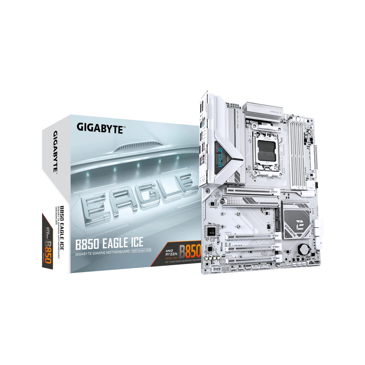 Gigabyte B850 Eagle ICE AMD AM5 DDR5 Motherboard - B850-EAGLE-ICE