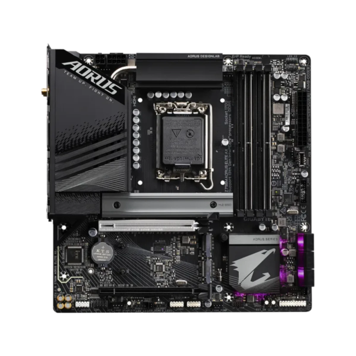 Gigabyte Z790M AORUS Elite AX Intel LGA 1700 Micro-ATX Motherboard DDR5 PCIe 5.0 - GIGABYTE-Z790M-AORUS-ELITE-AX view 2