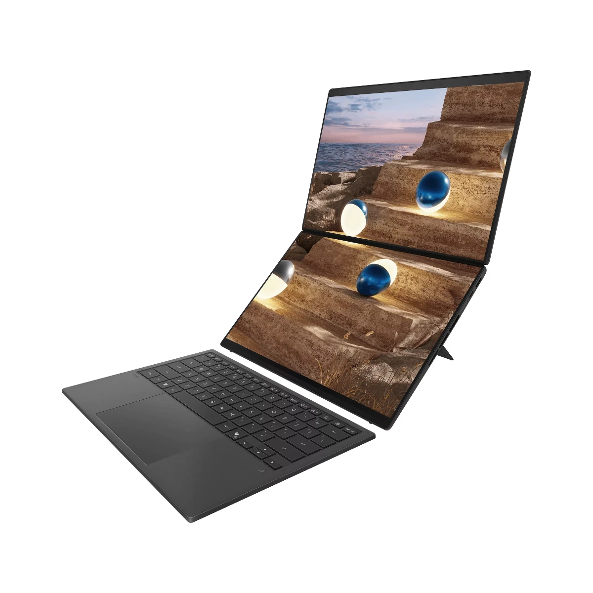 ASUS Zenbook Duo Laptop (Intel Arc Graphics, Intel Core Ultra 7 355, 32GB RAM, 1TB SSD, 14" 3K OLED Touch 144Hz, Windows 11 Home, Gray) - UX8407AA-SN062W view 3