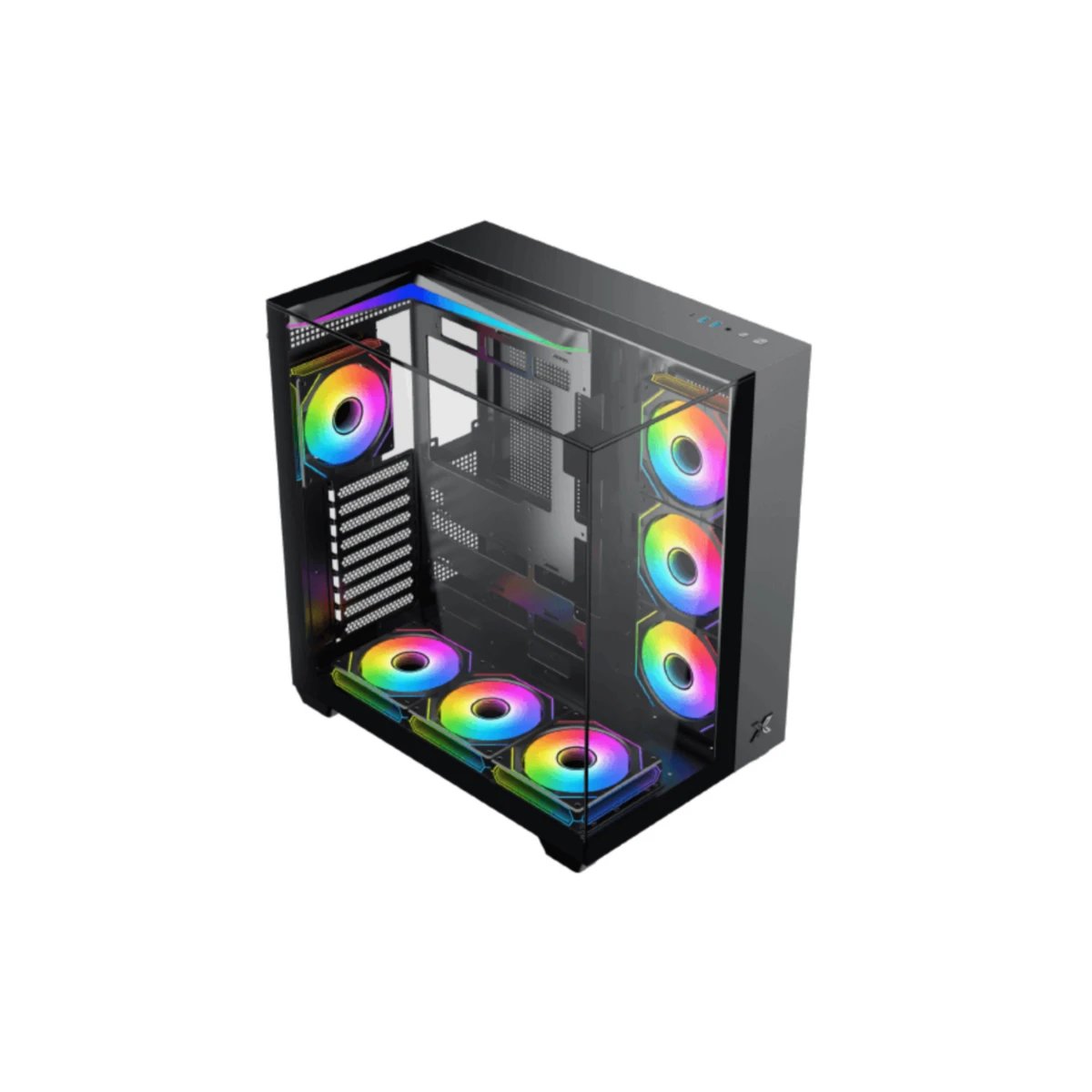 Xigmatek Aqua V (H23A) Tempered Glass Mid-tower ATX Case - Black | EN49071 view 2