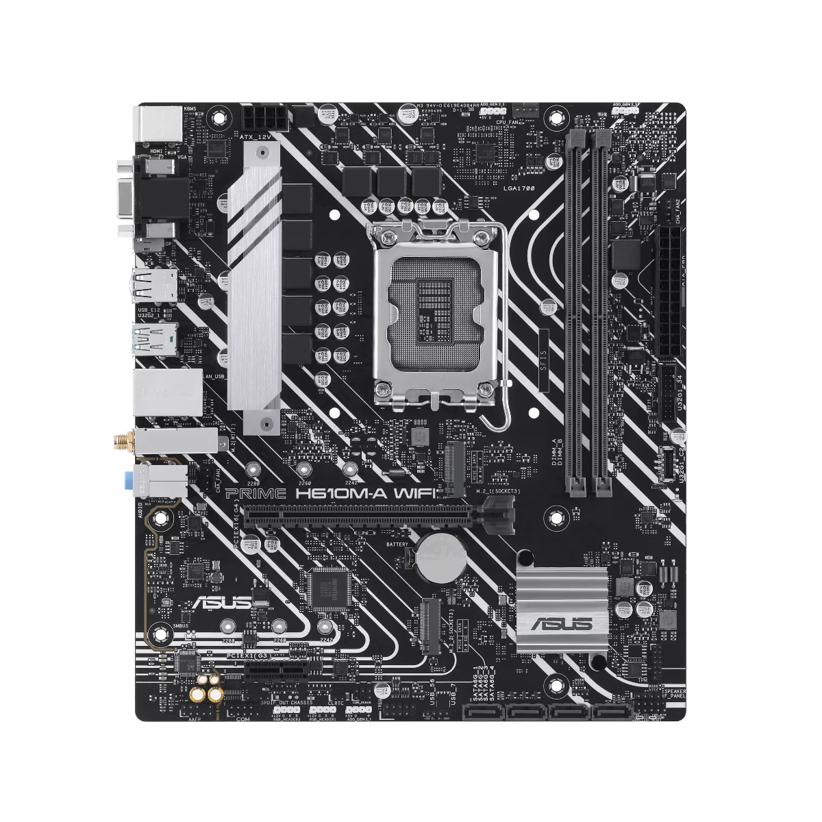 ASUS PRIME H610M-A WIFI DDR5 LGA 1700 Micro-ATX Motherboard - 90MB1G00-M0EAY0 view 2