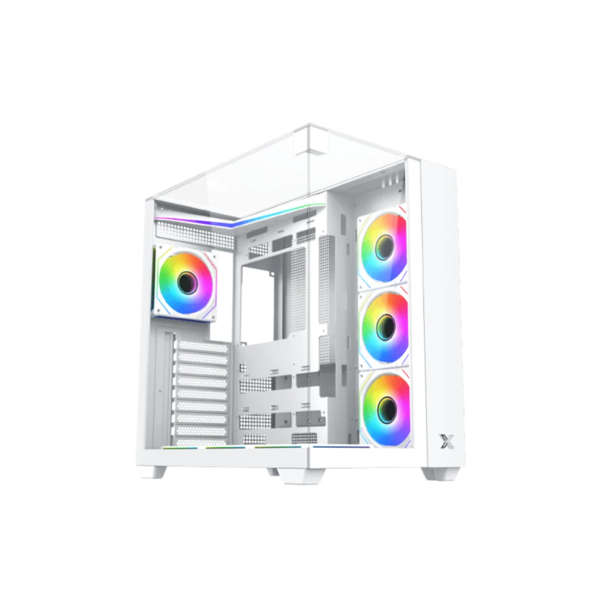Xigmatek Aqua V Tempered Glass Mid-tower ATX Case - White | EN49088
