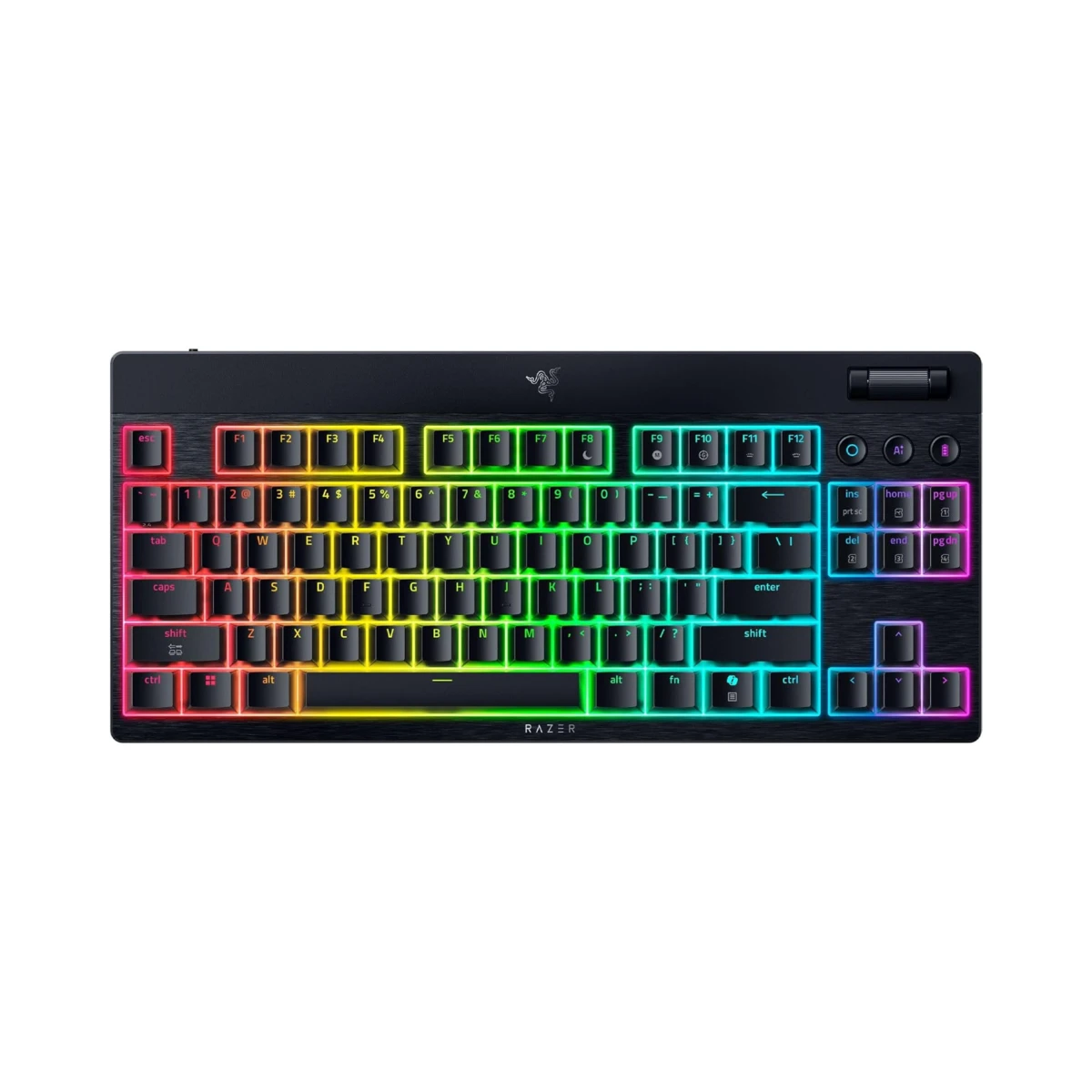 Razer BlackWidow V4 Low-Profile Tenkeyless HyperSpeed Wireless Gaming Keyboard - Black (Green Switch, Low-Profile Design, HyperSpeed Wireless, Tenkeyless Layout, Razer Chroma RGB) - RZ03-05450500-R3M1