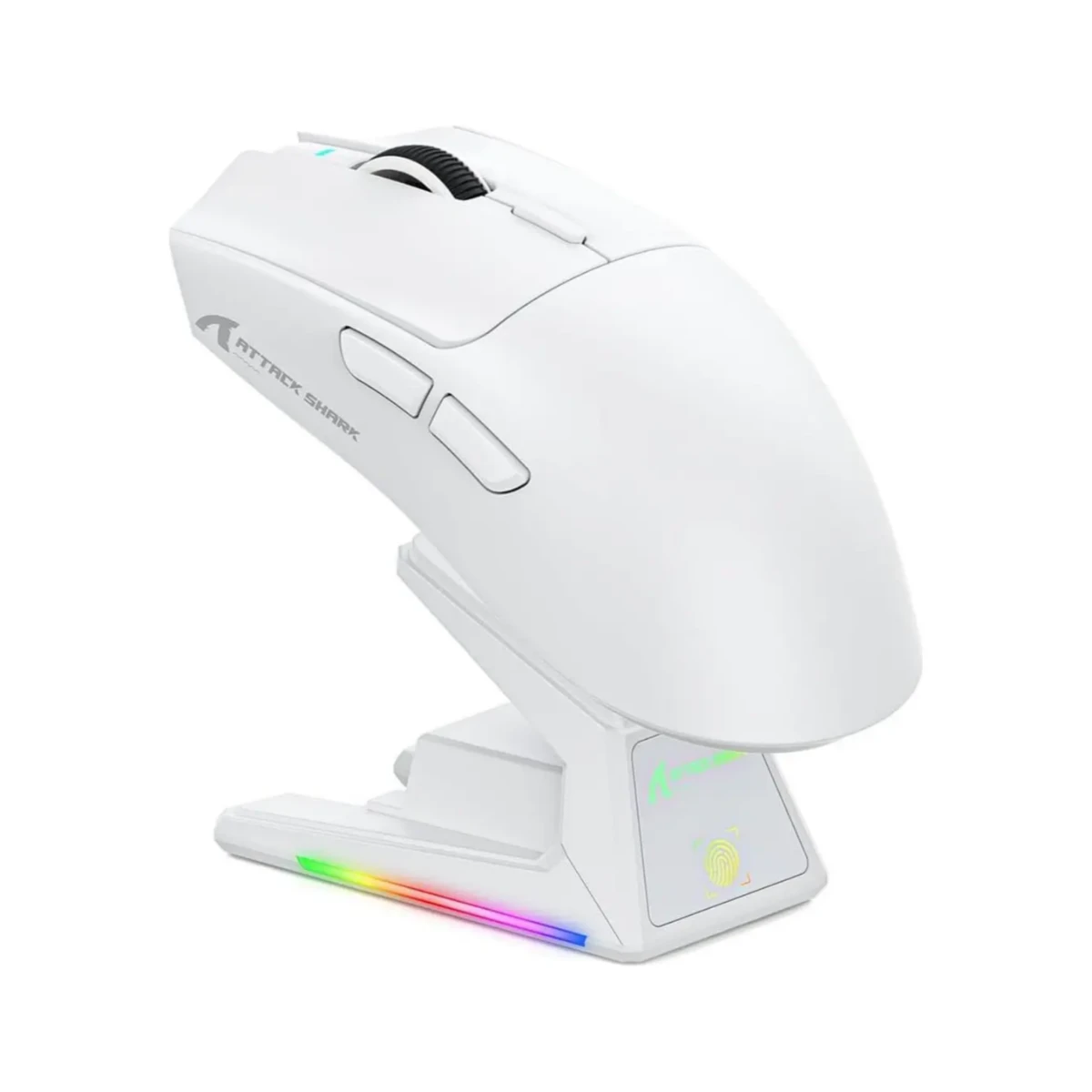 ATTACK SHARK X1 Tri-mode RGB Gaming Mouse - White | X1-W view 2