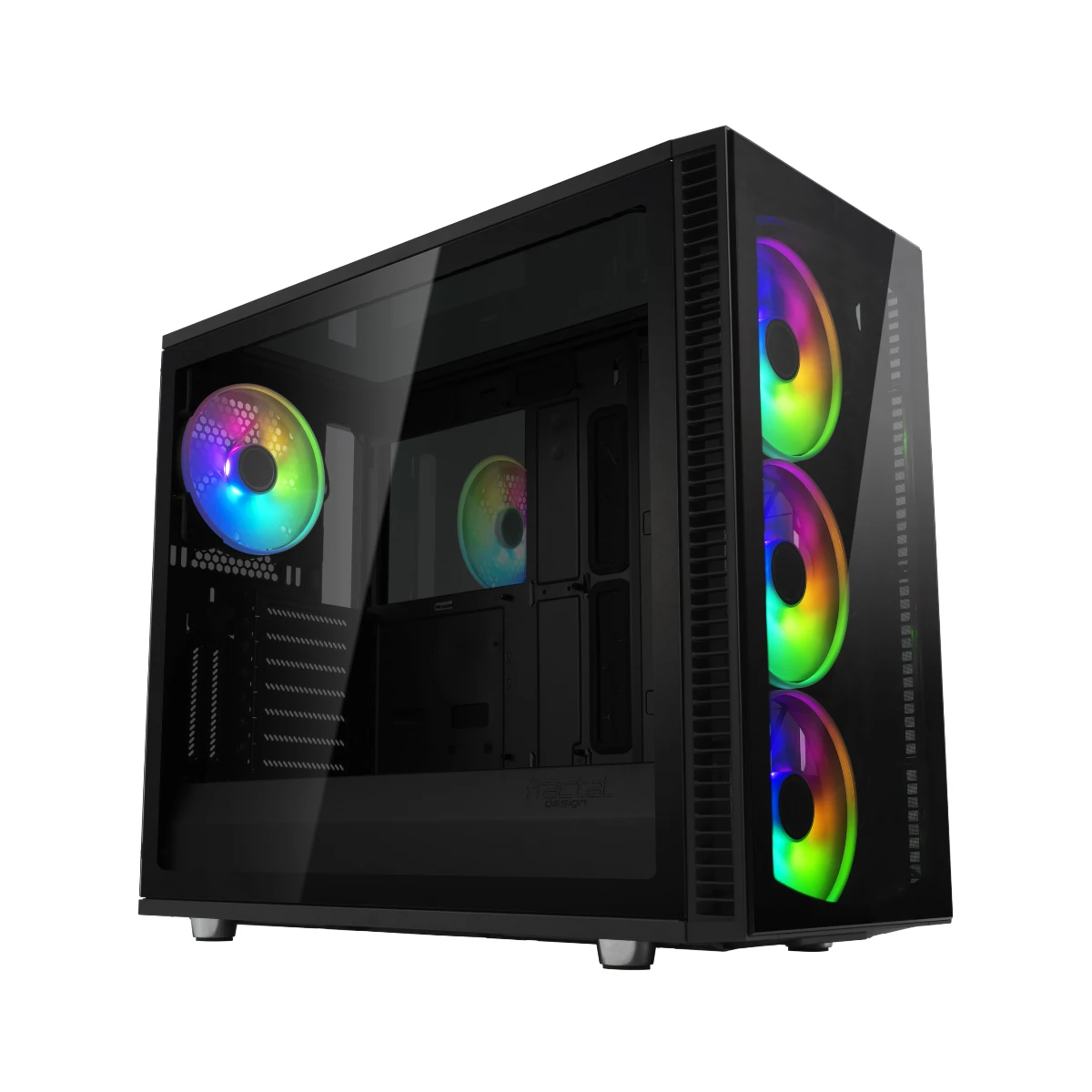 Fractal Define S2 Dark Tint Tempered Glass RGB Vision Gaming Case - Black - FD-CA-DEF-S2V-RGB-BKO-TGD view 4