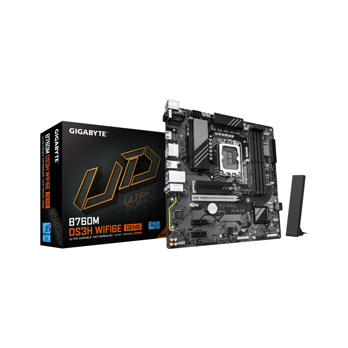 GIGABYTE B760M DS3H WIFI6E GEN5 LGA 1700 Micro-ATX Motherboard - B760M-DS3H-WF6E-GEN5