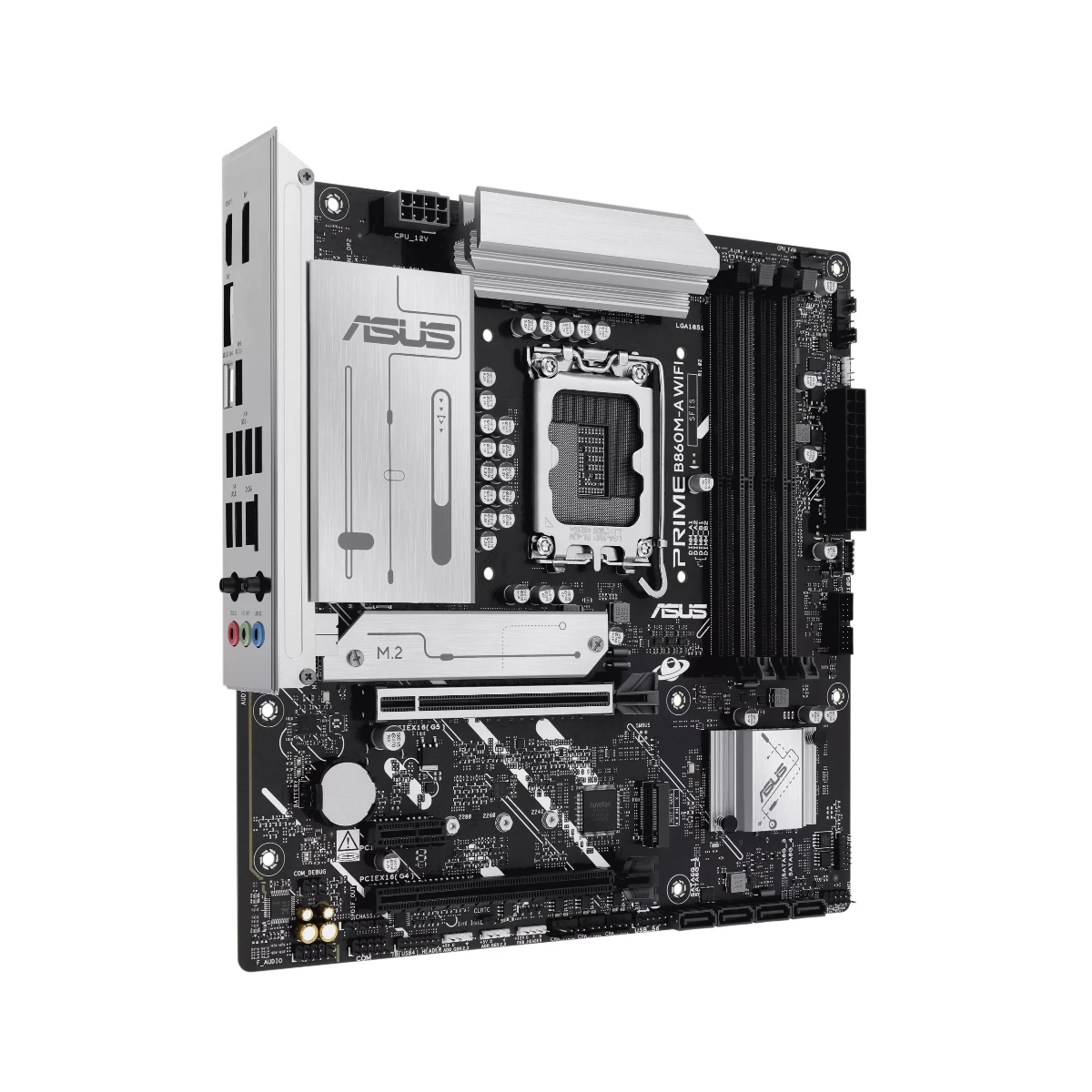 ASUS PRIME B860M-A WIFI LGA 1851 Micro-ATX Motherboard – White - 90MB1JY0-M0EAY0 view 3