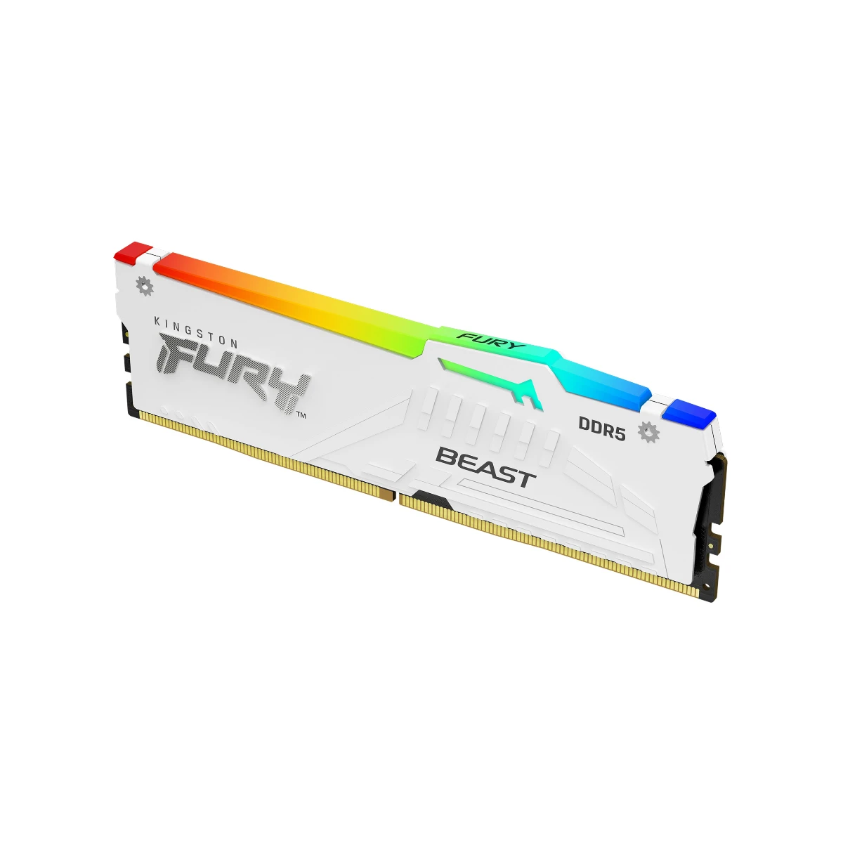 Kingston FURY Beast RGB 16 GB (1X16) DDR5 6000MT/s RAM Memory (CL30, White) – KF560C30BWEA-16 view 2