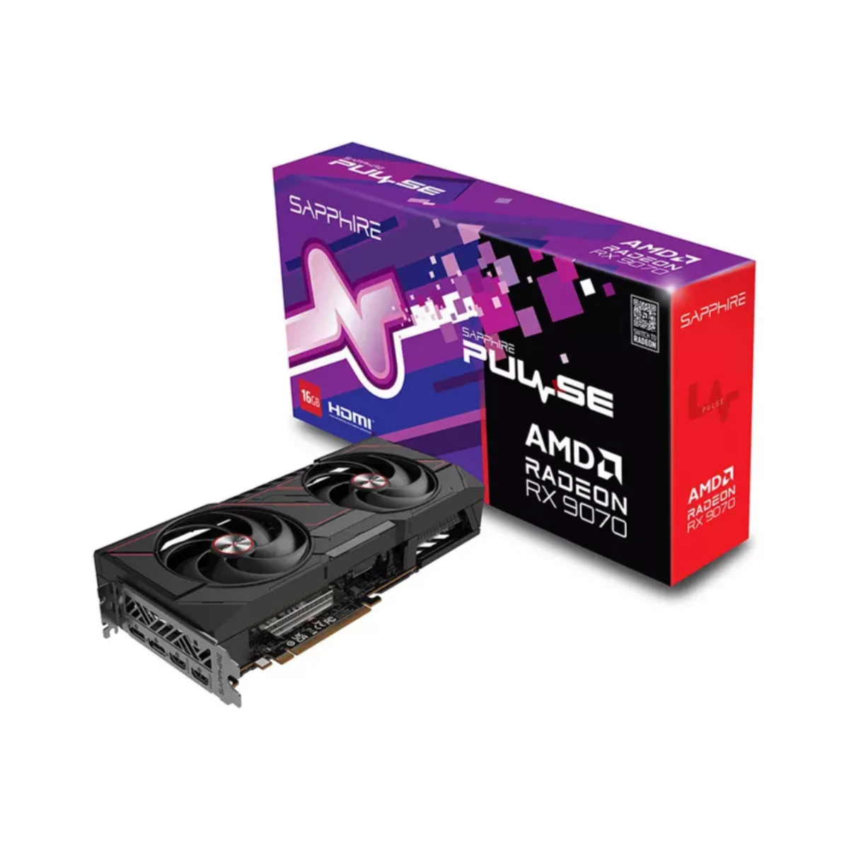 Sapphire PULSE AMD Radeon RX 9070 16GB Gaming Graphics Card, FSR 4.0 - S88-2E490-100SA