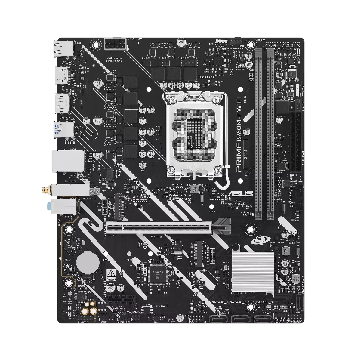 ASUS PRIME B760M-F WIFI LGA 1700 Micro-ATX Motherboard - 90MB1N00-M0EAY0 view 2