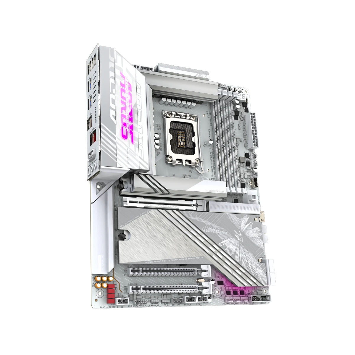 Gigabyte Z890 AORUS ELITE X ICE LGA 1851 ATX Gaming Motherboard – White - Z890-A-ELITE-X-ICE view 3