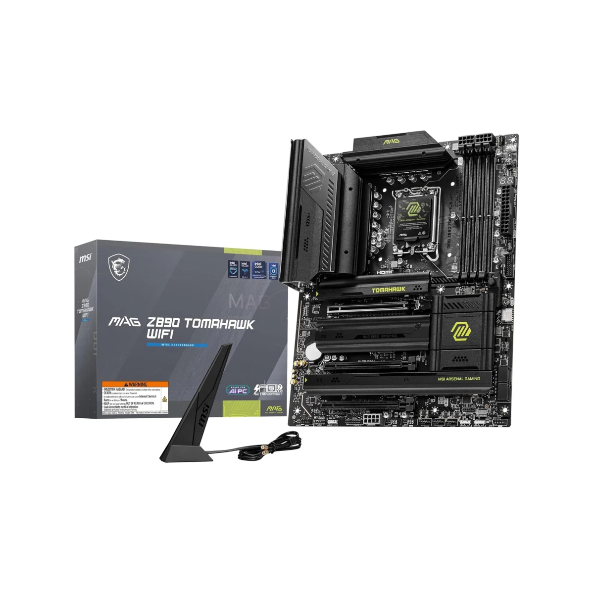 MSI MAG Z890 TOMAHAWK WIFI LGA 1851 ATX Gaming Motherboard – Black - 911-7E32-003