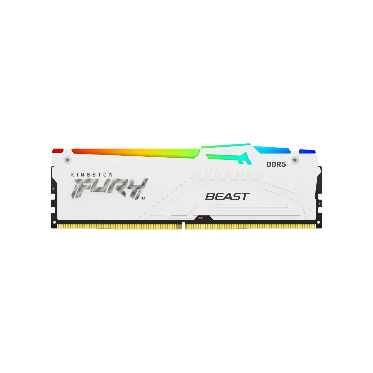 Kingston FURY Beast RGB 16 GB (1X16) DDR5 6000MT/s RAM Memory (CL30, White) – KF560C30BWEA-16