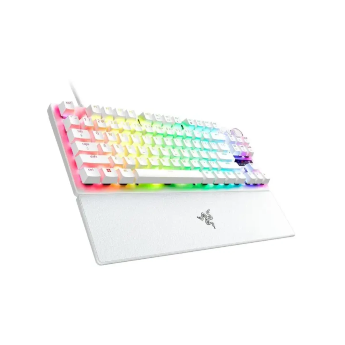 Razer Huntsman V3 Pro Tenkeyless 8KHz Analog Optical Esports Keyboard - White (US Layout, Analog Optical Switches, 8000Hz Polling Rate, Tenkeyless Design, Razer Chroma RGB) - RZ03-05521000-R3M1 view 2