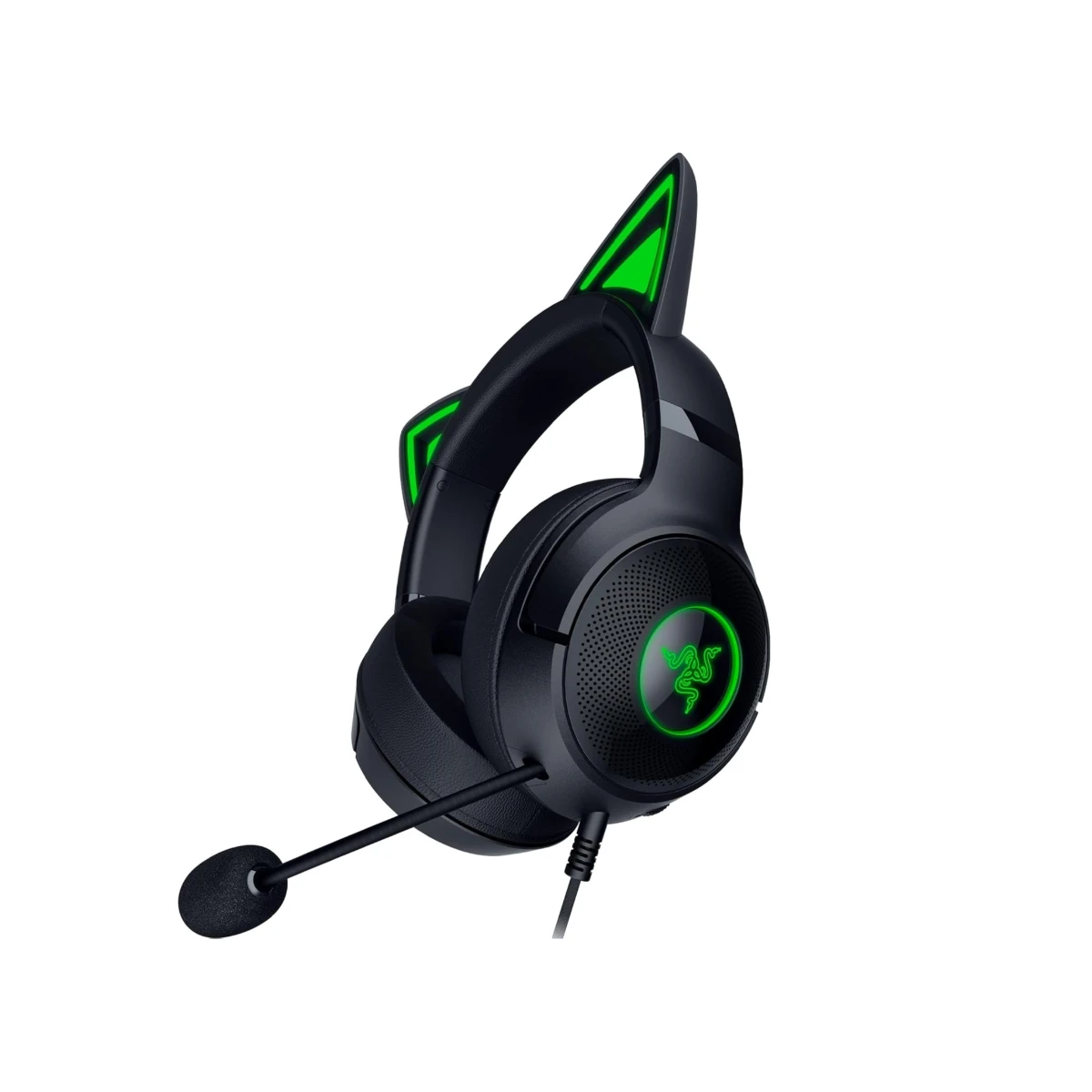 Razer Kraken Kitty V2 Wired RGB Gaming Headset with Kitty Ears - Black | RZ04-04730100-R3M1 view 2