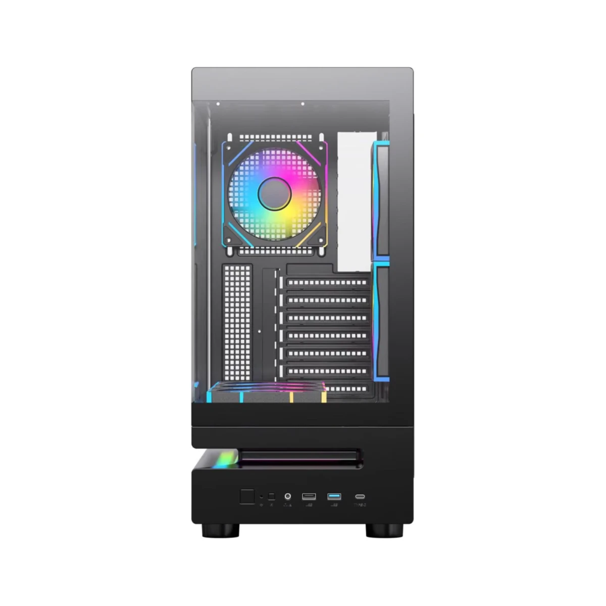 Acegeek Clearion Tempered Glass ATX Gaming Case - Black | AG-CLEARION-BK view 2