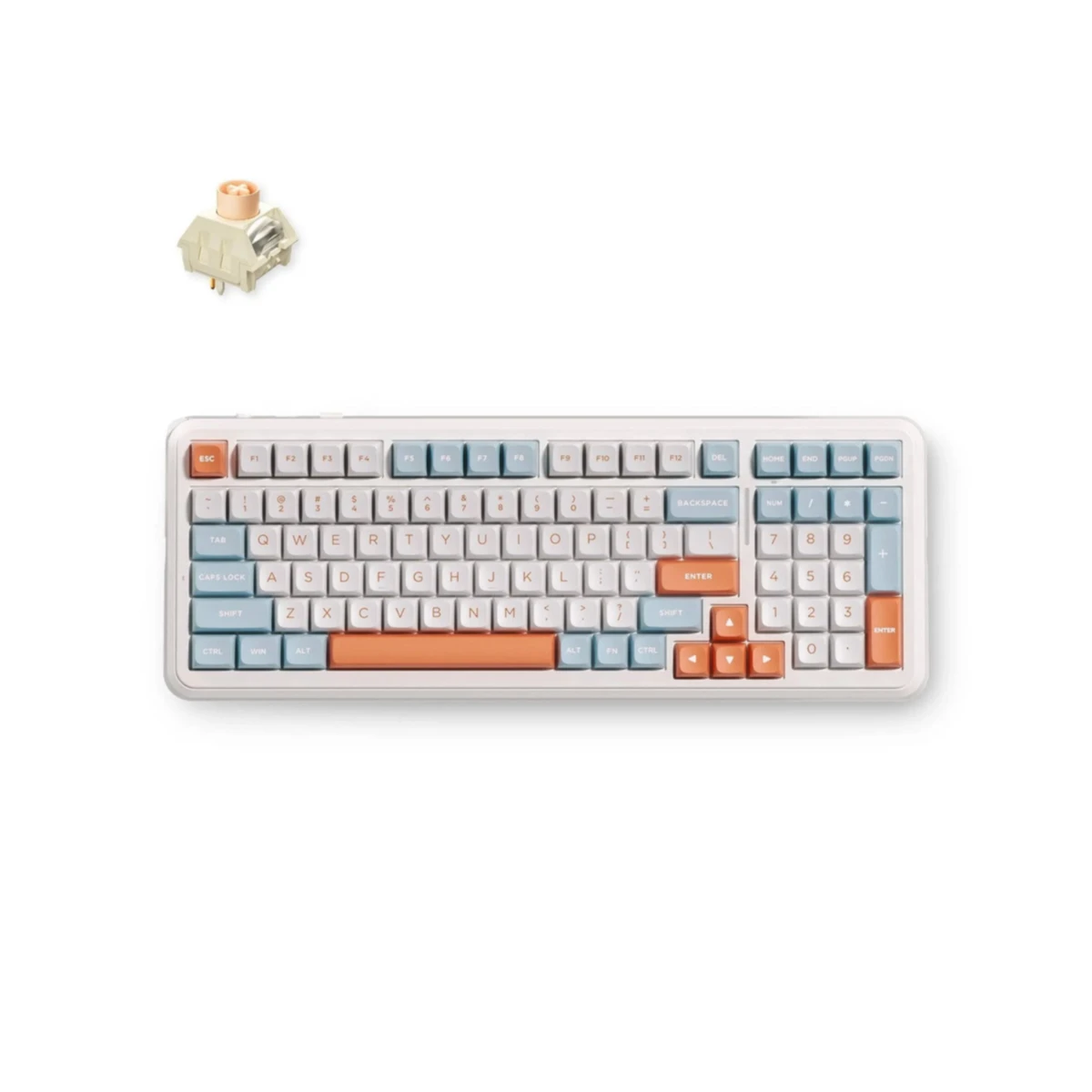 MCHOSE K99 V3 Wireless Icy Creamsicle Switch Mechanical Keyboard - Horizon Orange | HW-K99V3-1