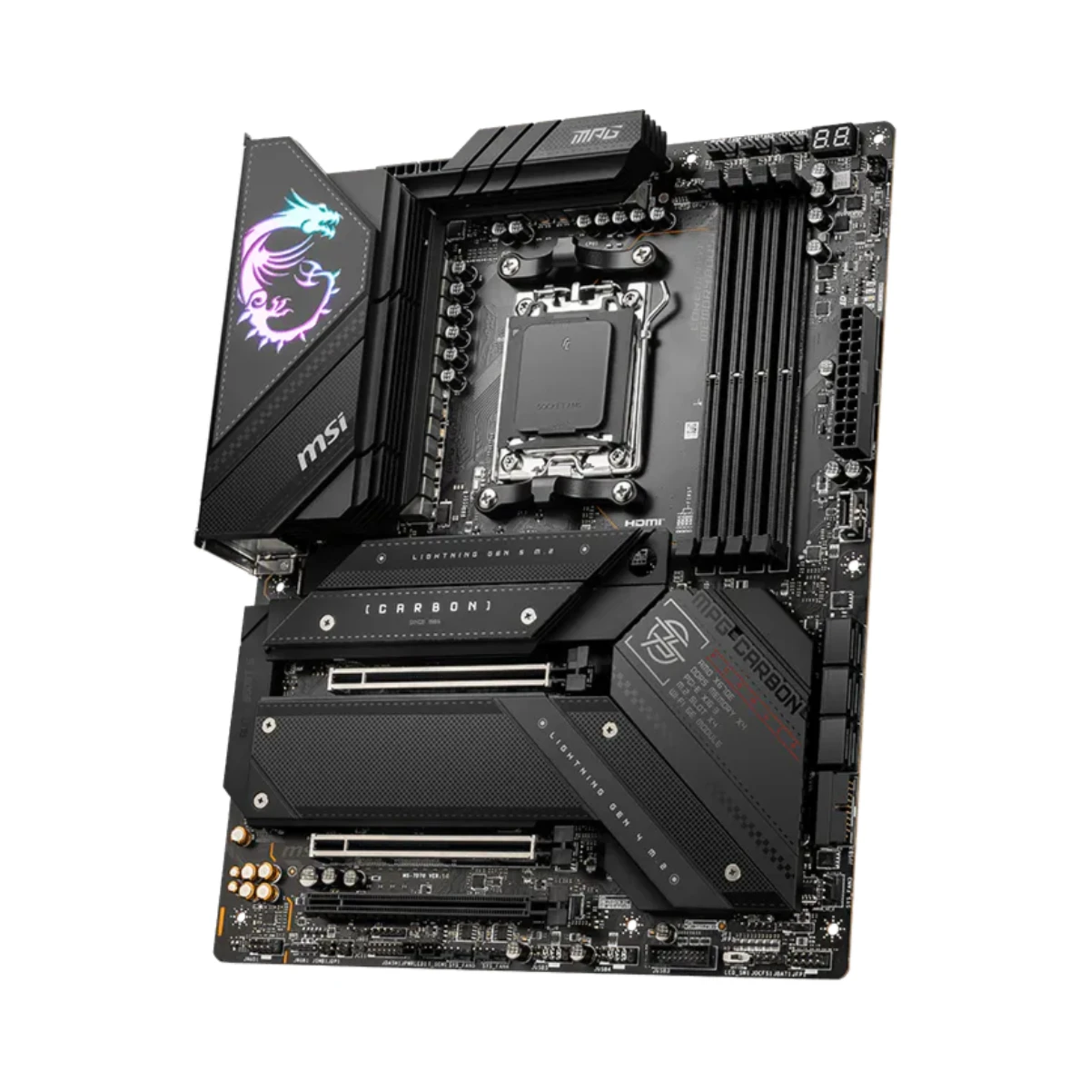MSI MPG X670E CARBON WiFi ATX Motherboard AMD AM5 DDR5 PCIe 5.0 - 911-7D70-008 view 3