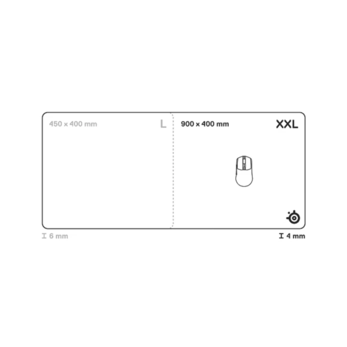 SteelSeries QcK XXL High-Performance Mousepad - White | 63481 view 3