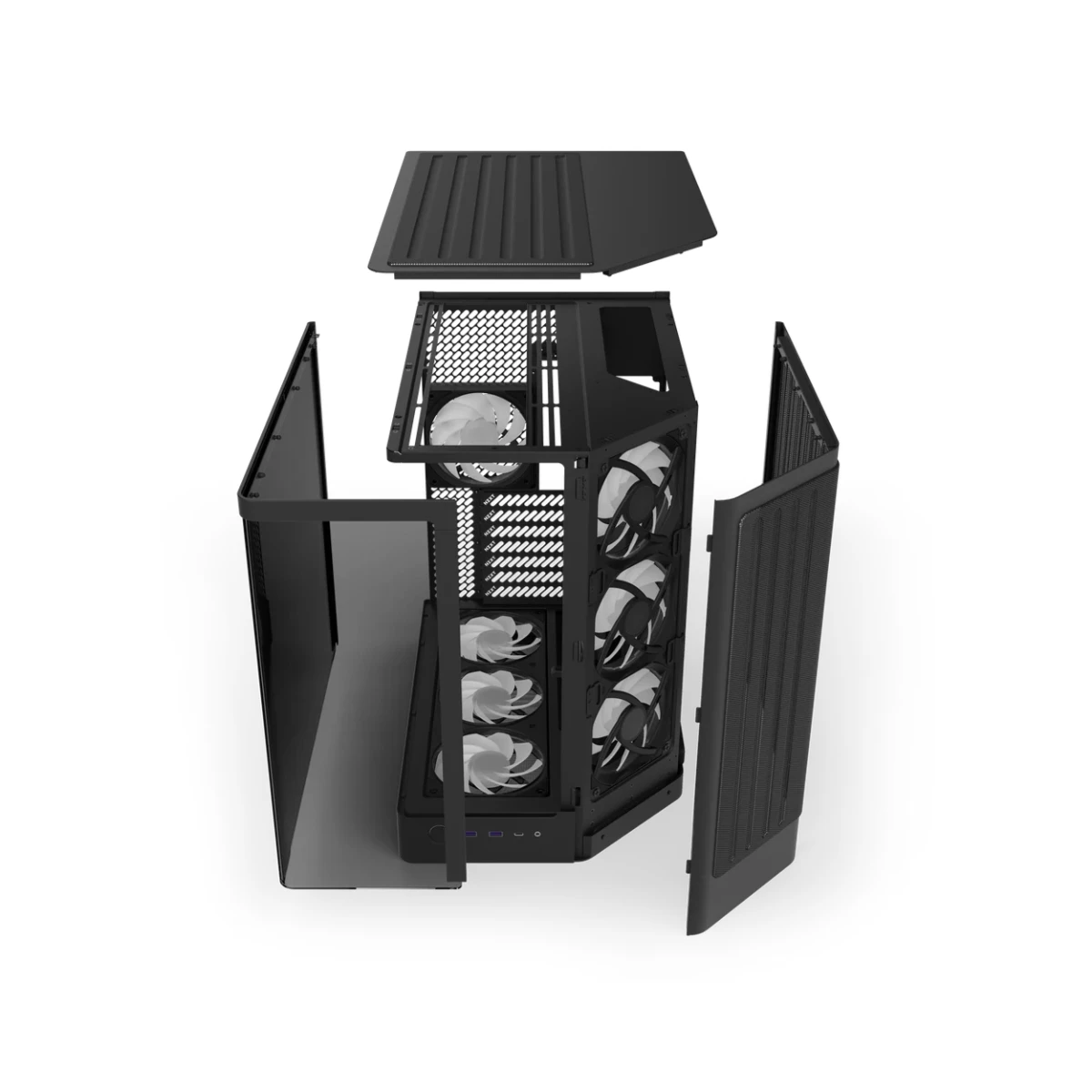 NZXT H6 RGB+ Compact Dual-Chamber Mid-Tower ATX Case - Black | CC-H62FB-P1 view 5