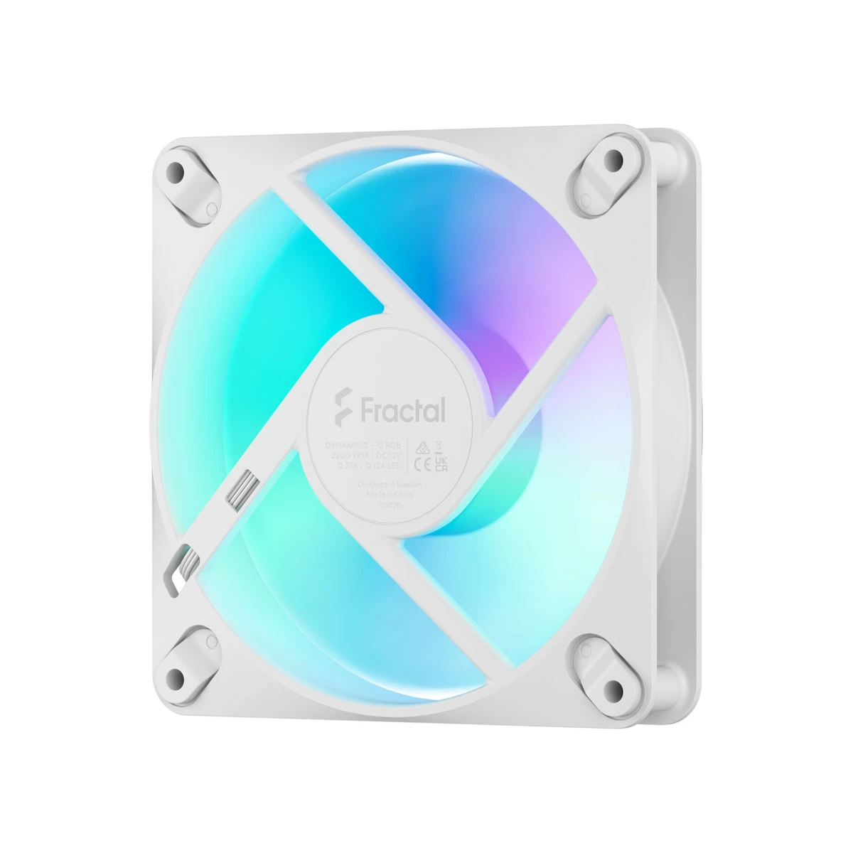 Fractal Design Dynamic 3 12 RGB Fan - White | FD-F-DR3-1202 view 3