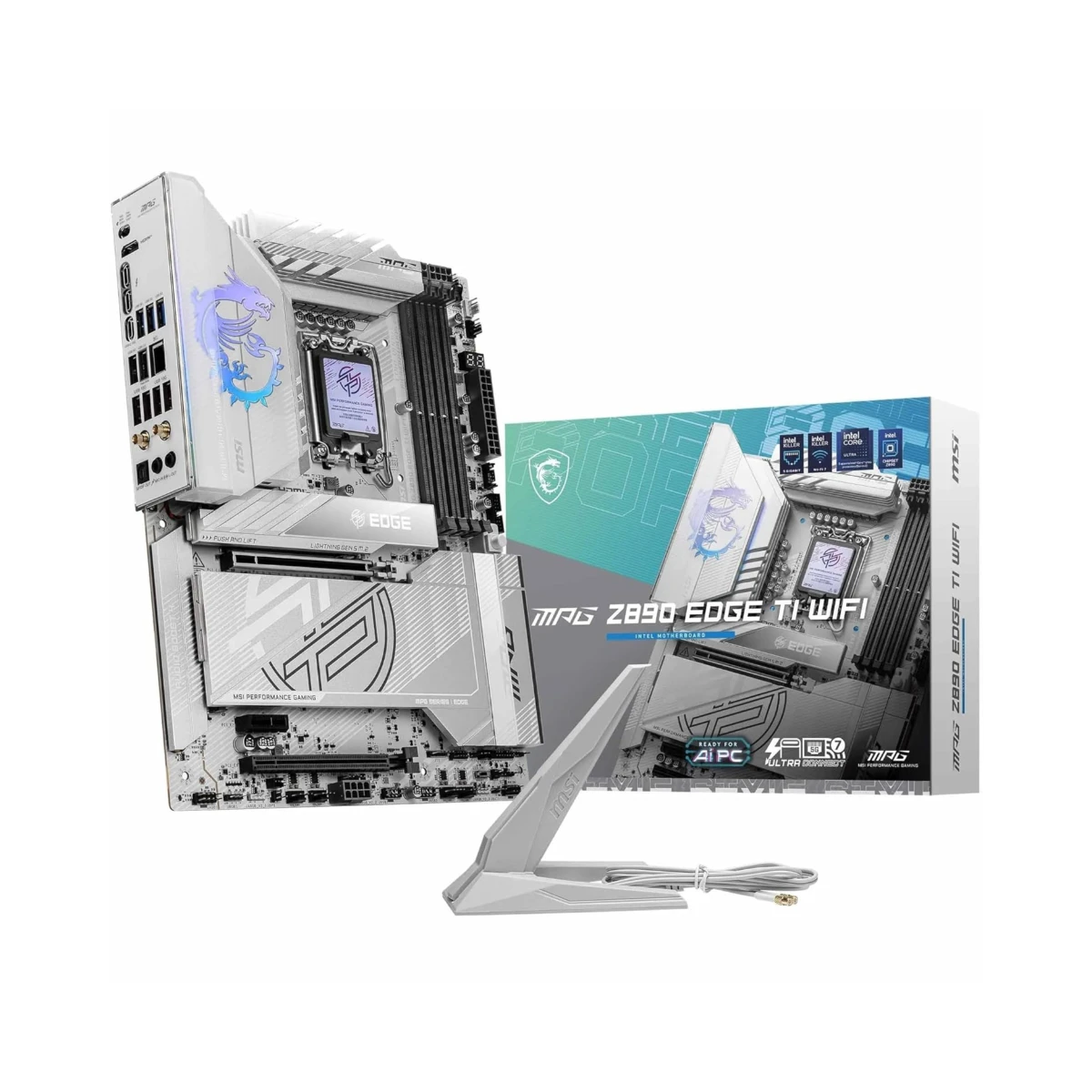 MSI MPG Z890 EDGE TI WIFI LGA 1851 ATX Gaming Motherboard – White - 911-7E19-002