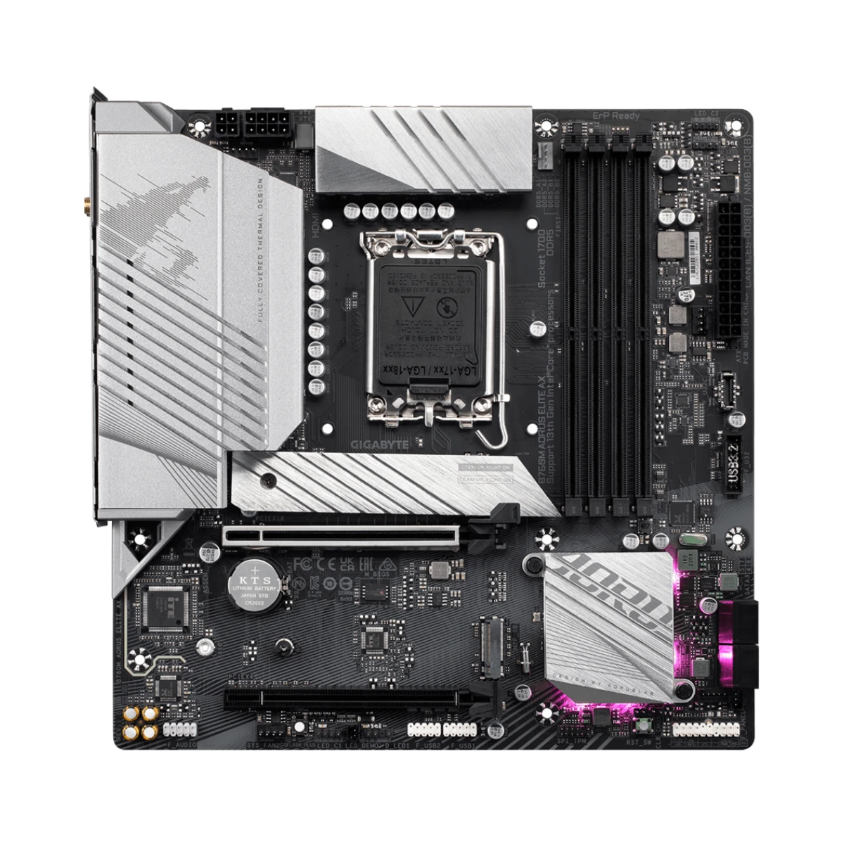Gigabyte B760M AORUS Elite AX Micro-ATX Gaming Motherboard Intel LGA 1700 WiFi 6 - B760M-AORUS-ELITE-AX view 2