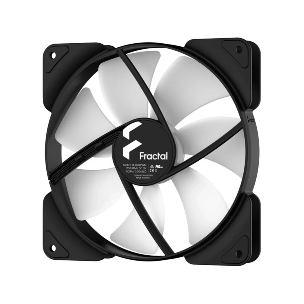 Fractal Design Aspect 14 RGB PWM 3-Pack Fans - Black | FD-F-AS1-1407 view 3