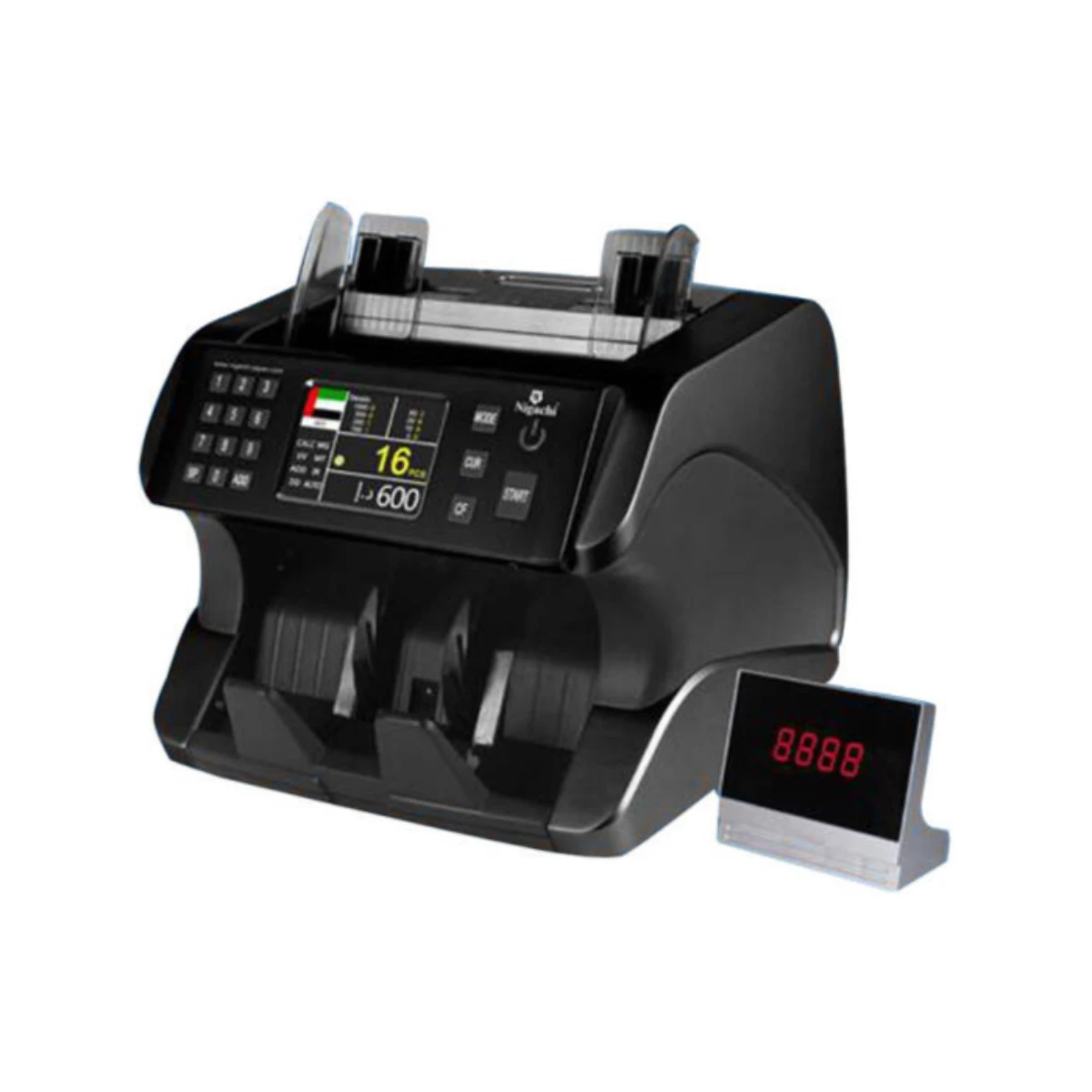 Nigachi NC-9050 Front-Loading Banknote Counter with UV/MG/IR/DD Counterfeit Detection & Value Calculation - NC-9050