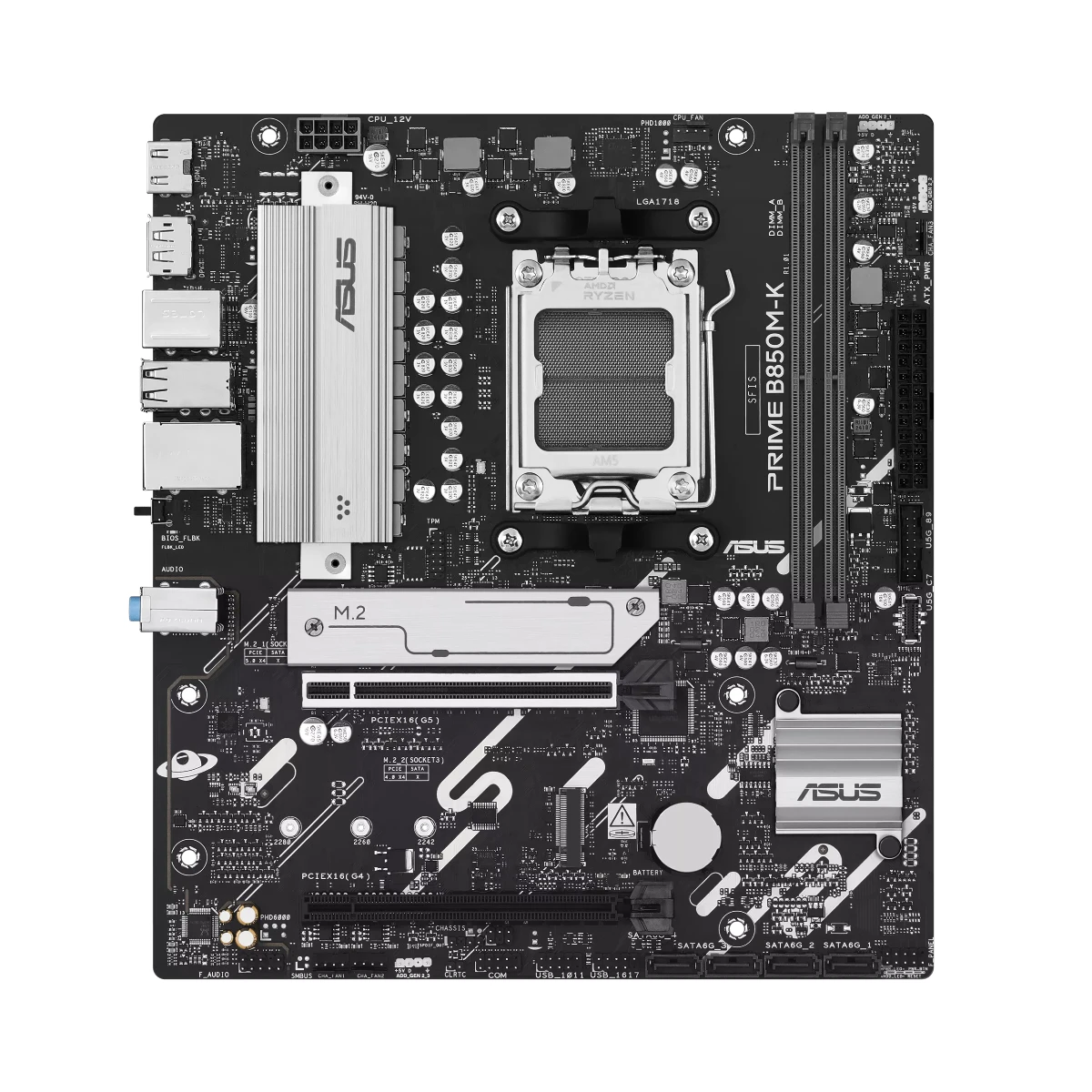 ASUS PRIME B850M-K AM5 DDR5 PCIe 5.0 Micro-ATX Motherboard - 90MB1LV0-M0EAY0 view 2