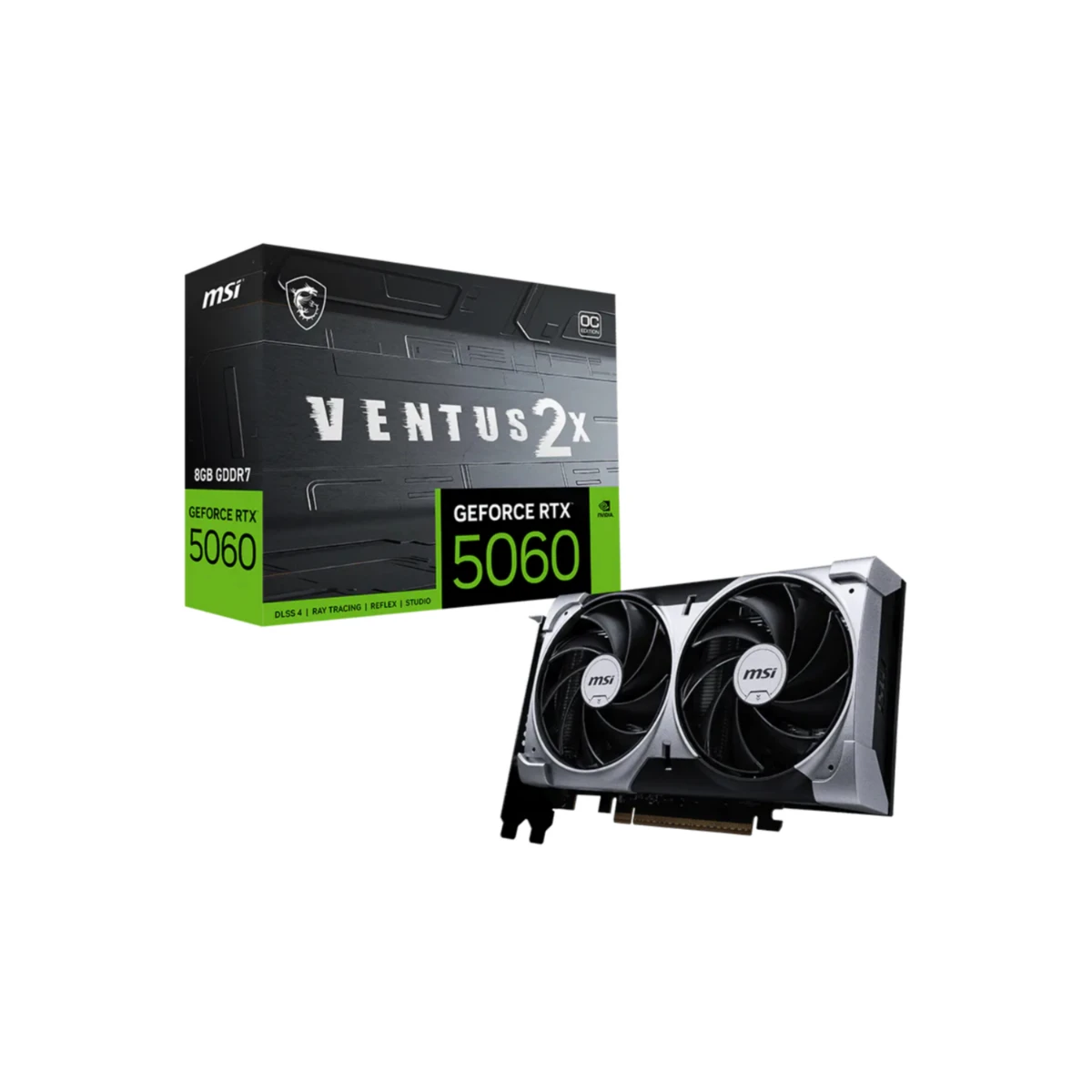MSI GeForce RTX 5060 8G GDDR7 VENTUS 2X OC V1 Graphics Card, DLSS 4 | 912-V550-005