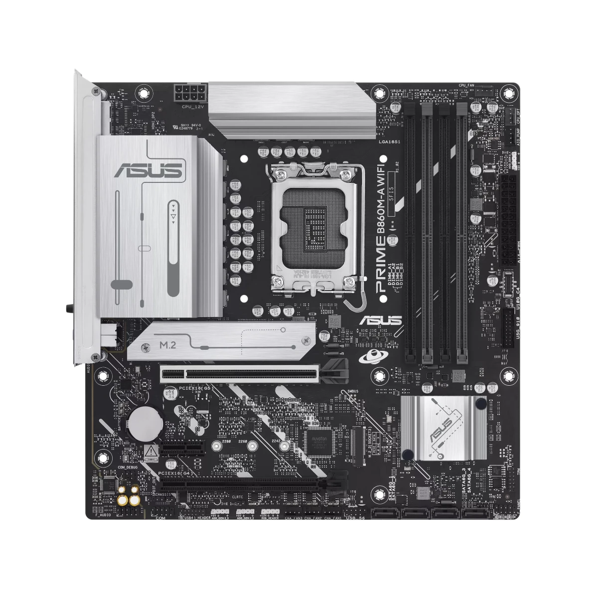 ASUS PRIME B860M-A WIFI LGA 1851 Micro-ATX Motherboard – White - 90MB1JY0-M0EAY0 view 2