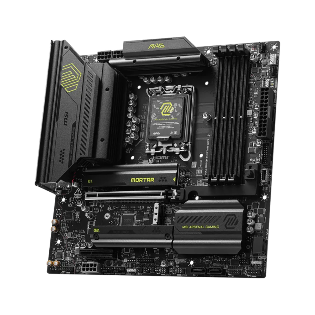 MSI MAG B860M MORTAR WiFi LGA Micro-ATX Motherboard - 911-7E40-002 view 2