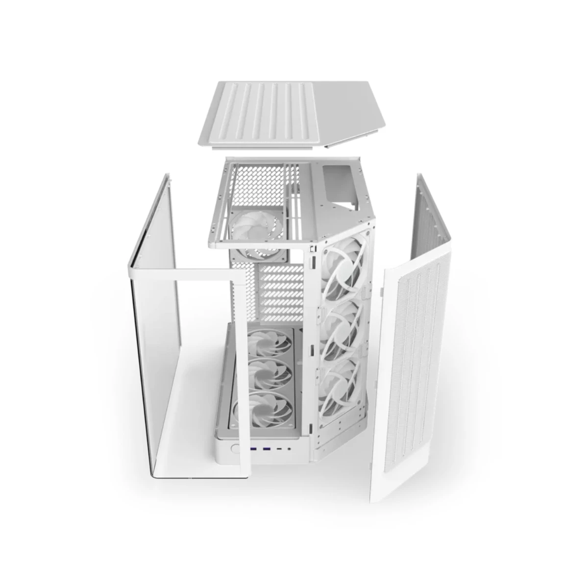 NZXT H6 RGB+ Compact Dual-Chamber Mid-Tower ATX Case - White | CC-H62FW-P1 view 5