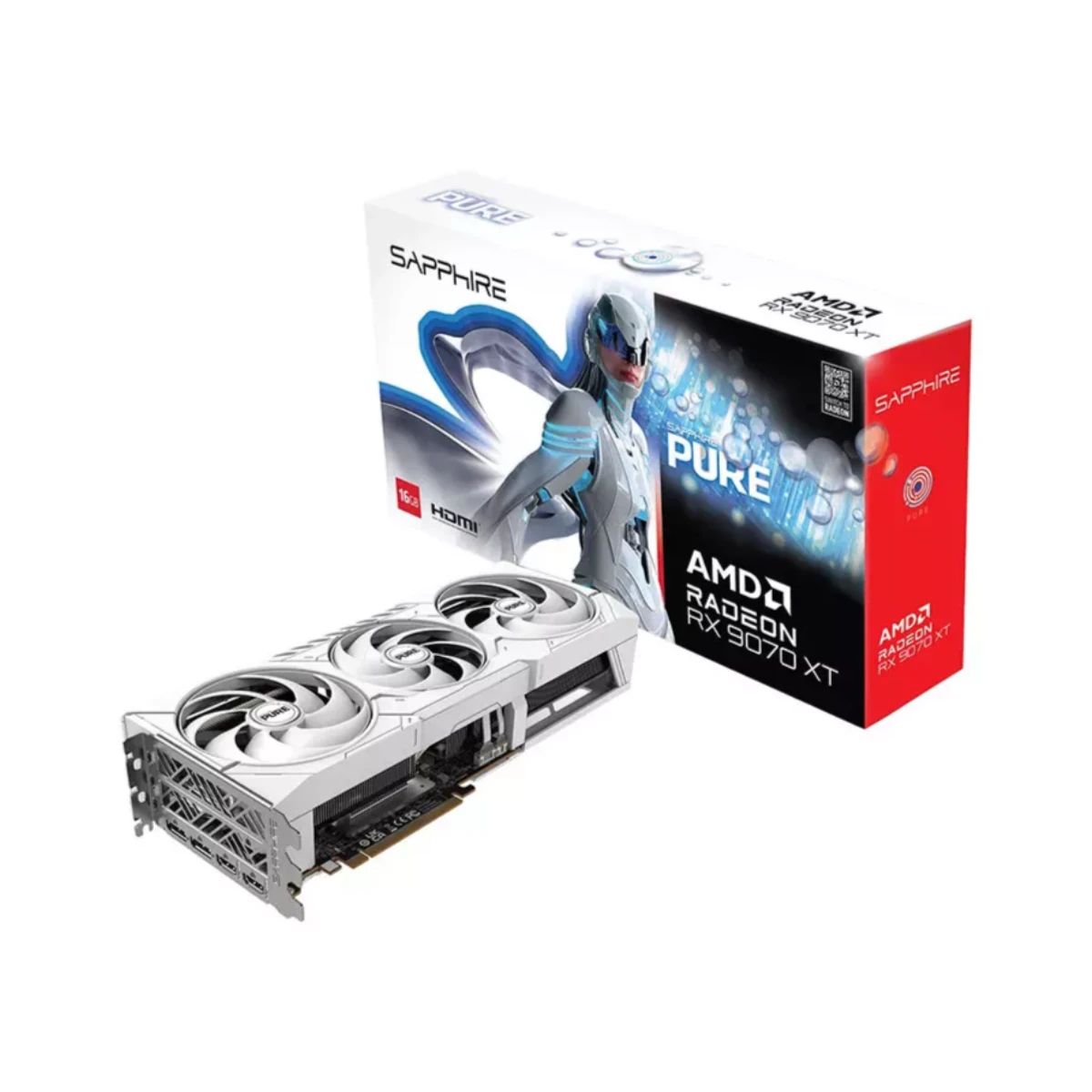 Sapphire PURE AMD Radeon RX 9070 XT 16GB GDDR6 Graphics Card, FSR 4.0 - 11348-02-20G