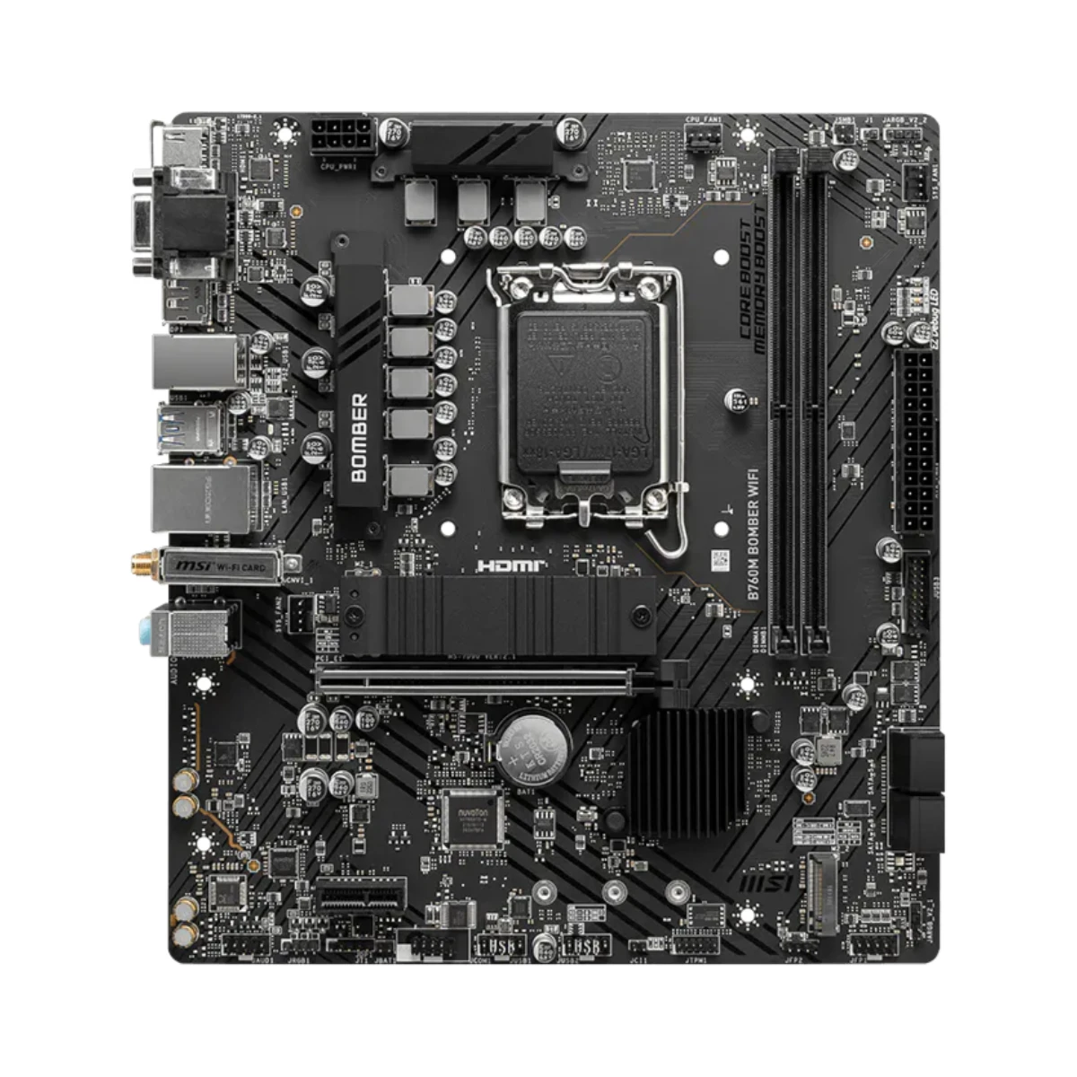 MSI B760M BOMBER WIFI DDR5 Micro-ATX Motherboard - 911-7D90-061 view 2