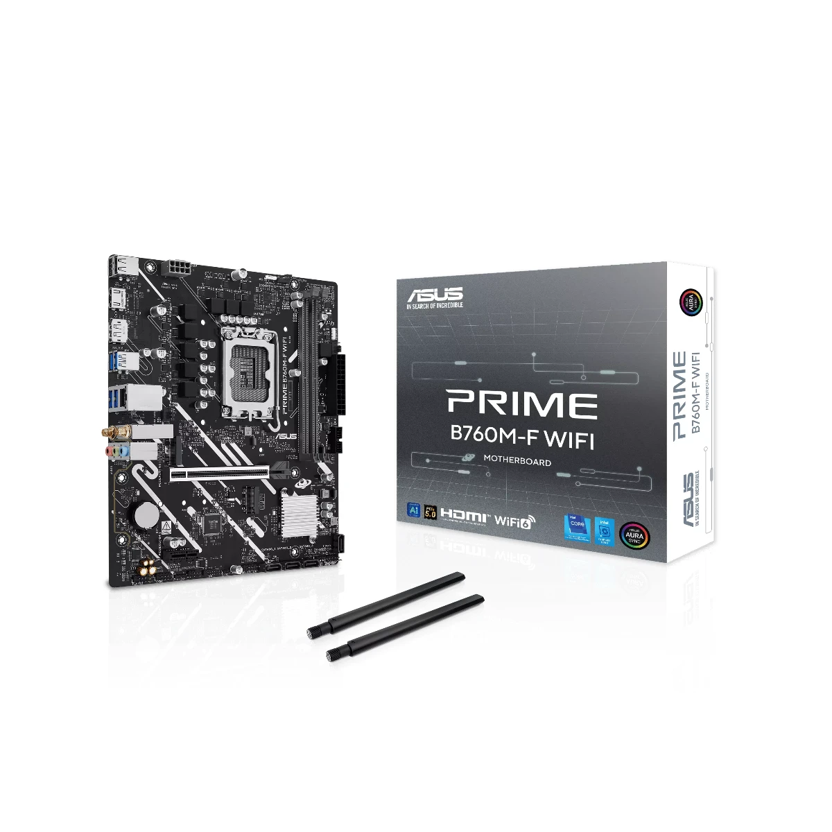 ASUS PRIME B760M-F WIFI LGA 1700 Micro-ATX Motherboard - 90MB1N00-M0EAY0