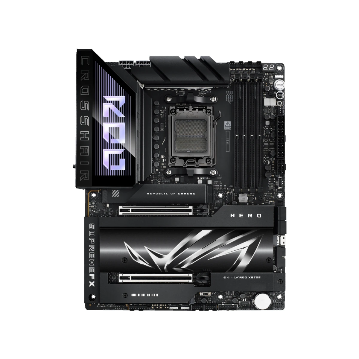 ASUS ROG CROSSHAIR X870E HERO DDR5 AMD AM5 ATX Motherboard - 90MB1IE0-M0EAY0 view 2