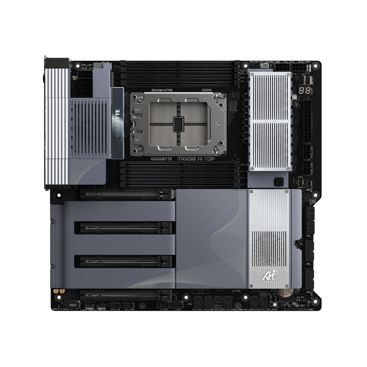 Gigabyte TRX50 AI TOP sTR5 E-ATX Motherboard - TRX50-AI-TOP view 2
