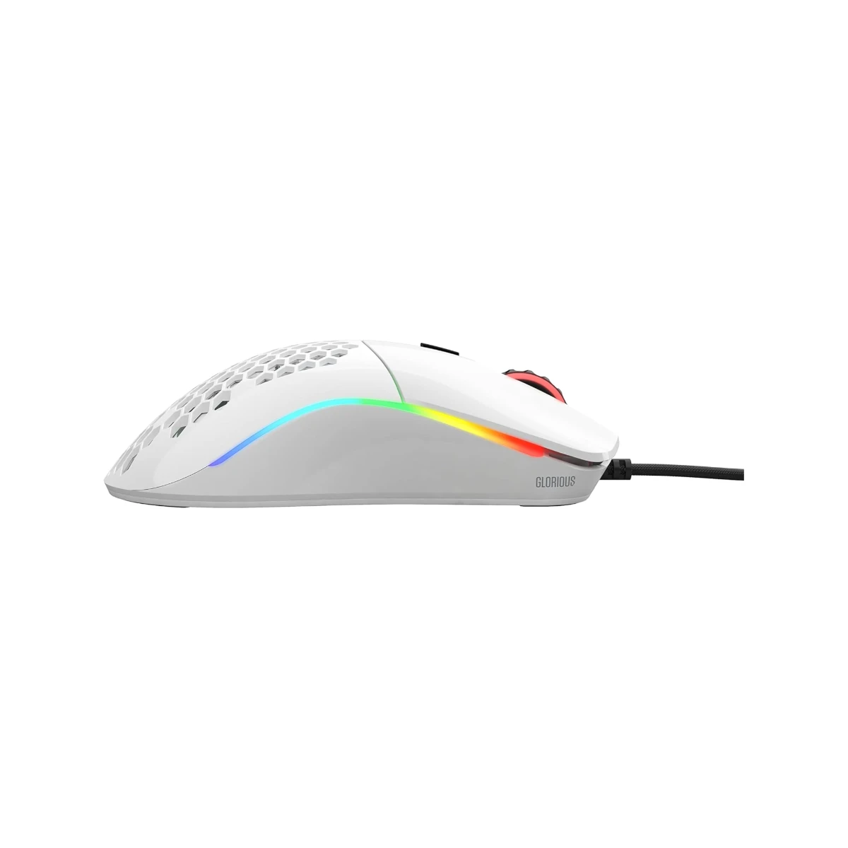 GLORIOUS Model O Gaming Mouse (Glossy White) (Pixart PMW-3360, Omron Switches, 12000 DPI) - GO-GWHITE view 4